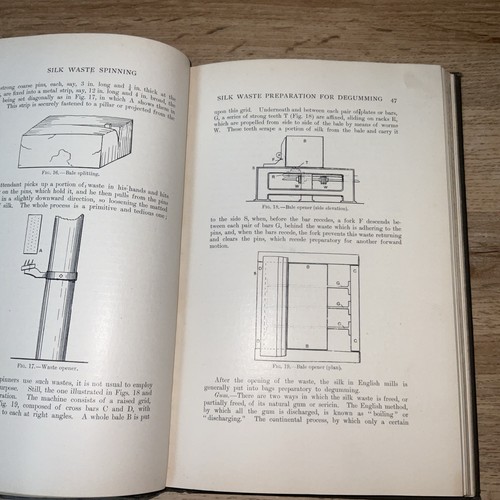 Silk Throwing And Waste Silk Spinning By Hollins Rayner HB 1903 Scot Greenwood - Foto 13 di 14