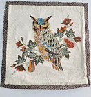 Pottery Barn Aldo Owl Embroidered 20" sq Pillow Cover Fall Autumn Halloween