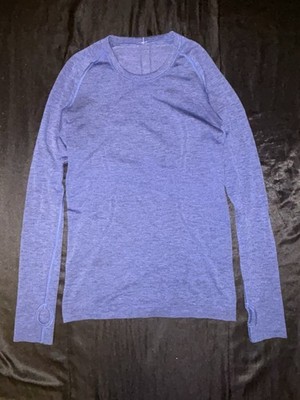 LuluLemmon Skin Tight Blue Top With Finger Holes