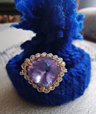 Pierścionek tanzanit 3,83 ct. Brylant zus. 0,28 ct czerwone złoto 585