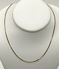 14K Yellow Gold 16  Box Chain Necklace
