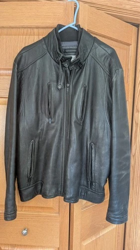 Men's Calvin Klein Leather Jacket - product listing photo