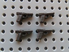 Playmobil 4 x Pistole perl dunkelgrau City Polizei R&auml;uber Agenten