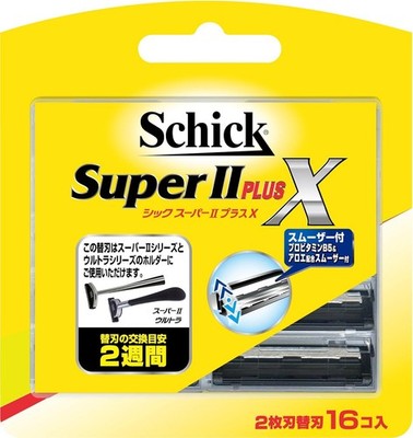 Schick Super II Plus X 2-blade Ersatz Klinge (16 Teile) Rasiermesser