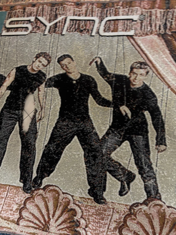 Manta tapiz vintage NSYNC Northwest Company hecha en EE. UU. marioneta Foto 2 de 4