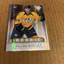 2013 Titanium SILVER SP /100 Victor Bartley RC #124 Predators Hockey Card (f3)