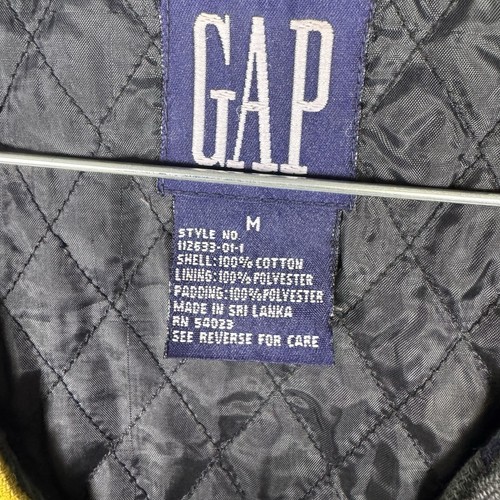 Vintage Gap Vest Mens M Denim Back Flannel Patchwork Quilt Lined Y2K 90s Grunge - Picture 4 of 7