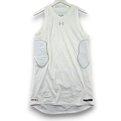 Under Armour Men's White MPZ Compression Heatgear Basketball Tank Top 2XL