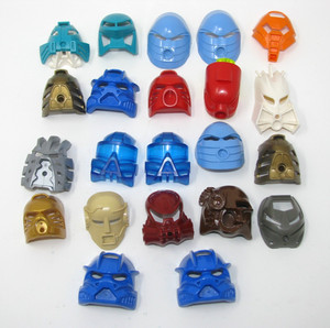 Vintage Bionicle Masks, Lot Of 22 toa kanohi