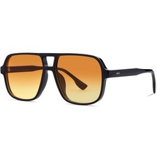 Retro Square 70s Aviator Sunglasses for Women Men Colored Tinted Lens Plastic...