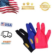 Spandex Snooker Billiard Cue Glove Pool Left Hand Open Three Finger Accessory US