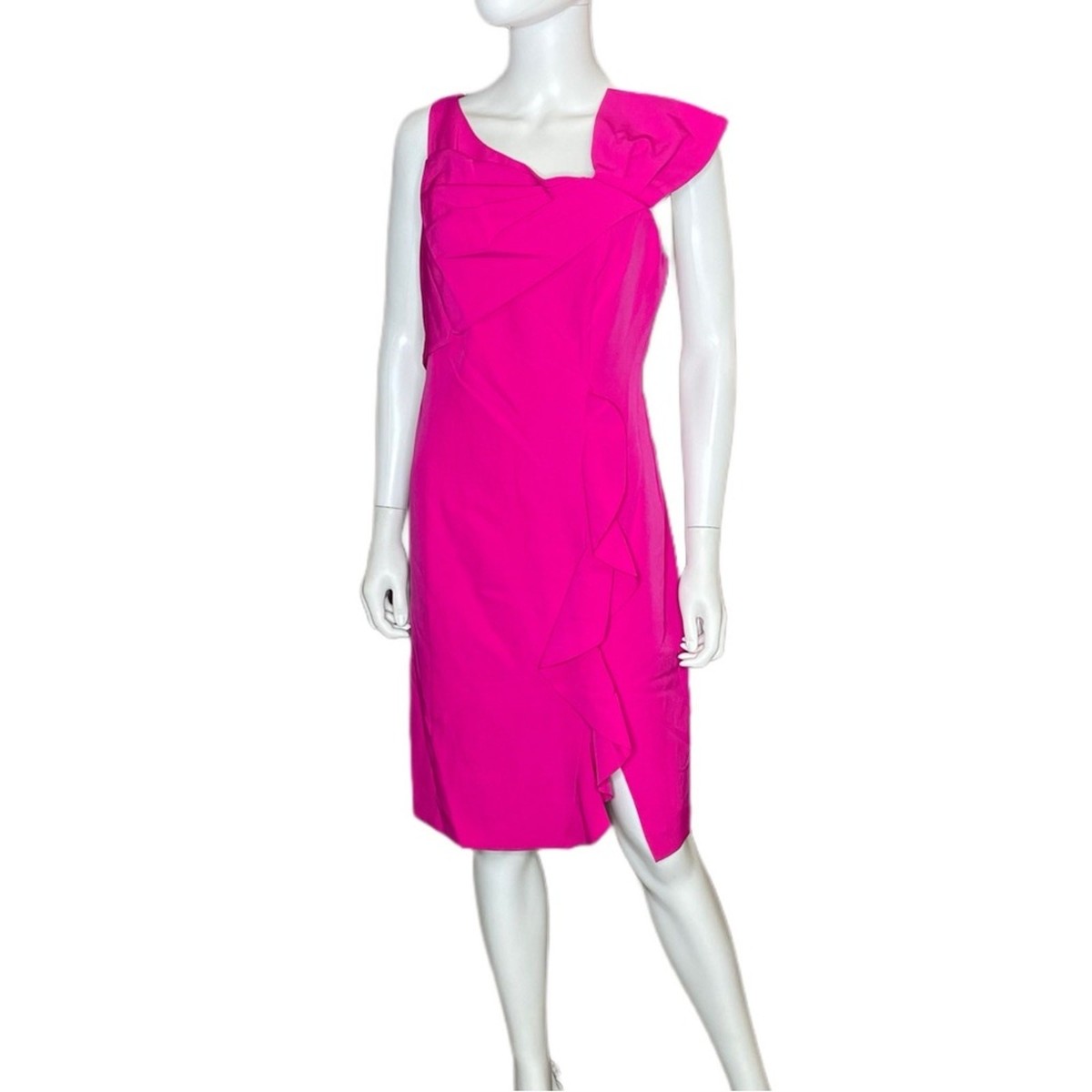 marina asymmetrical sheath ruffle dress OW Collection | MARINA Maxi Dress
