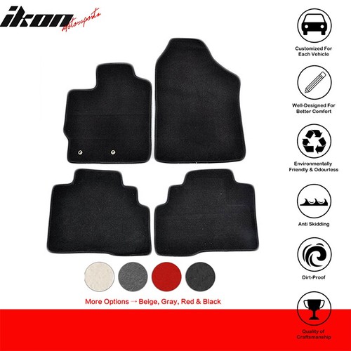 Fits 07-12 Toyota Yaris 4Dr OE Factory Fitment Car Floor Mats Front Rear Nylon - Picture 1 of 7