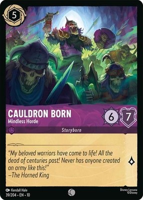 NM Cauldron Born - Mindless Horde, Lorcana, Whispers in the Well, 39