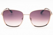 Image of Tom Ford FT1029 28Z Women Rectangular Sunglasses Shiny Rose Gold Rose Smoke