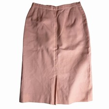 Vtg Pendleton Virgin Wool Pink Knee Length Pencil Skirt Midi Sz 8 Academia