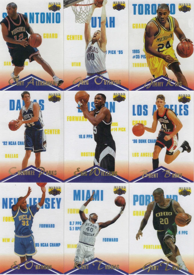 1996 Assets CLEAR ASSETS Complete 11 card Racing subset--EARNHARDT, +10 others - Image 4 of 4