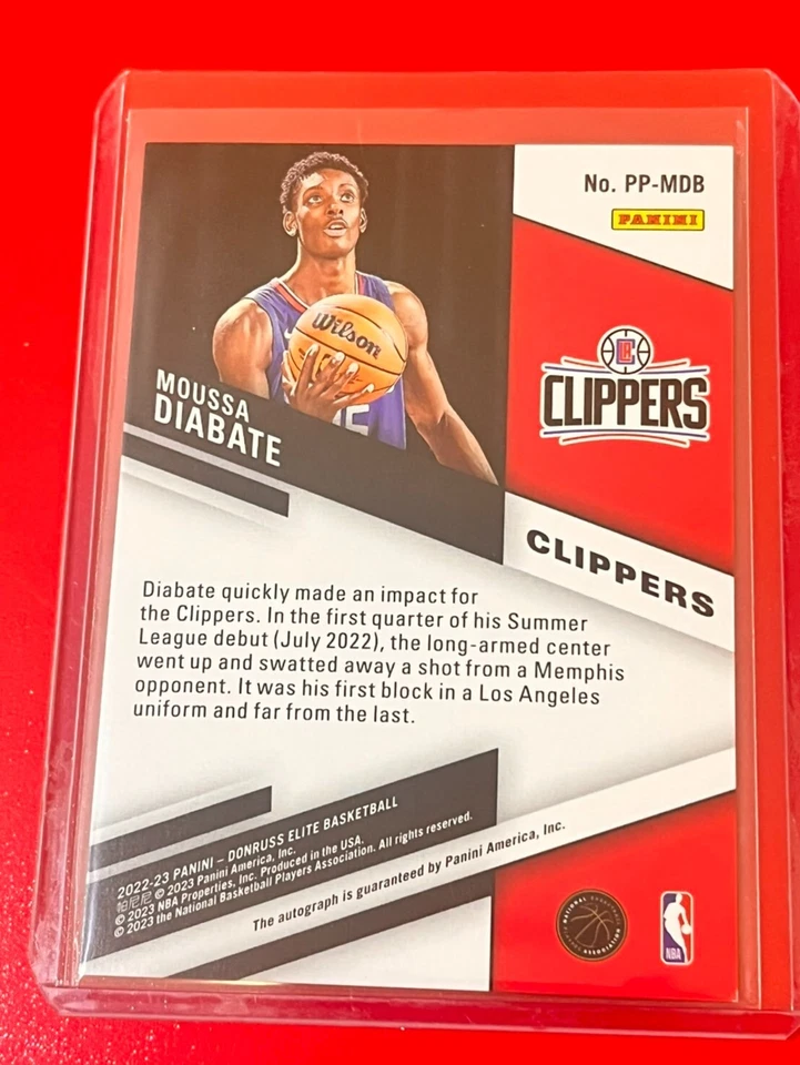 2022-23 Donruss Elite Moussa Diabate Auto /10 GOLD - Image 2 of 2