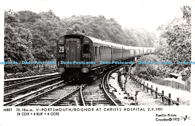 R256685 M851 1018 am V Portsmouth Bognor at Christs Hospital 291951 Pamlin Print
