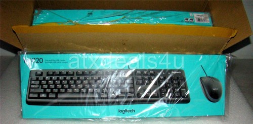 Logitech MK120 Plug and Play USB Wired Mouse and Keyboard Combo New Box of 4 - Picture 3 of 4