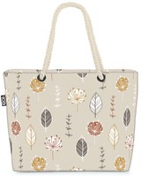 Skandinavien Design Blumen Beige Beach Bag Muster KräUter Natur Garten Pflanzen