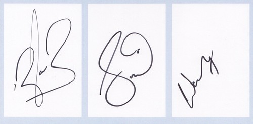 Foto de tarjeta de héroe firmada por Scott Dixon Ryan Briscoe y Westbrook Ford GT LE MANS 2019 - Imagen 3 de 3