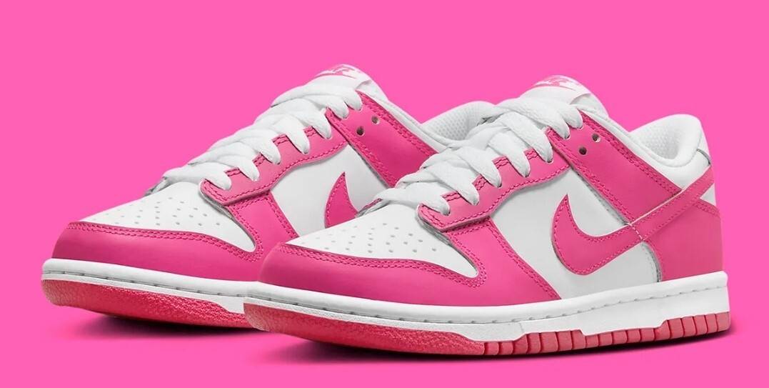 Nike Dunk Low GS Laser Fuchsia Pink Barbie FB9109-102 Size 6.5Y