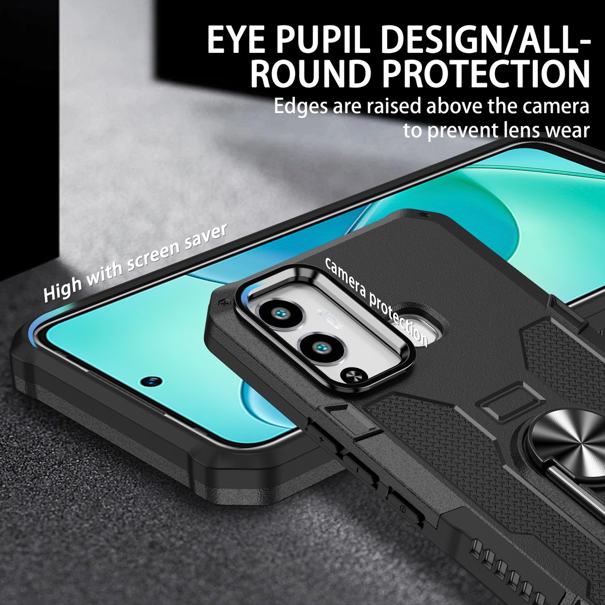 Case For Infinix HOT 12 PLAY HOT 11 PLAY Anti Scratch Ring Stand Phone Cover