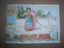 20A595 petit carnet ROME HOTEL MILAN  couverture illustrateur GINO 16 vues