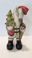 TII Folk Art Resin Santa Holiday Duck Goose Figurine 8 3/4"H