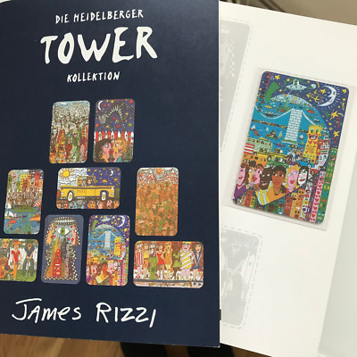Telefonkarte James Rizzi ''Die Heidelberger Tower Kollektion'' mit Folder * NEU