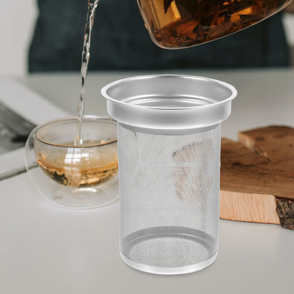 Набор из 2 чайных фильтров из нержавеющей стали чайник отдельный сменный ситечко сетка - Изображение 4 из 4