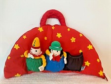 Vintage 1993 Brio Bag With 2 Circus Clowns Soft Plush Children Toys 30274 Sweden