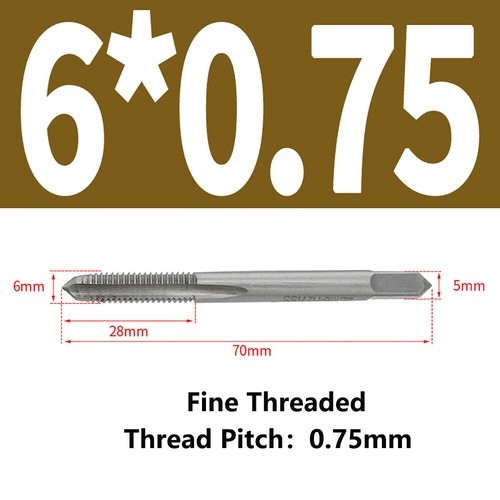 Fine Pitch Thread Machine Taps HSS Metric Plug Tap M3 M4 M5 M6 M8 M9 M10 M12-M20 - Picture 15 of 45