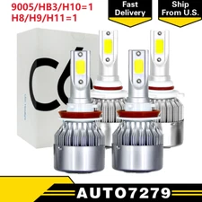 9005+H11 LED Headlight Super Bright Bulbs Kit 8000K White 330000LM High Low Beam