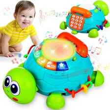 Baby Toys 6 to 12 Months Crawling Turtle Musical Infant Toys for 12 Months Old L