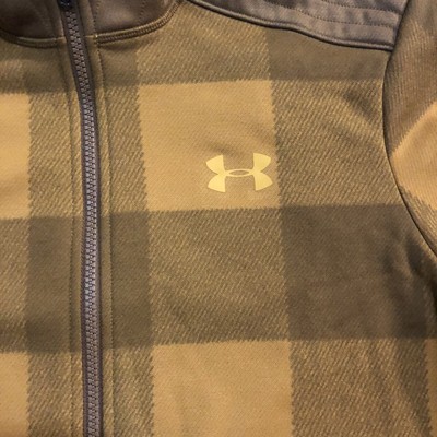New Under Armour Storm Field Fleece Flannel Yellow Jacket 1343263-707 Sz  Medium | eBay
