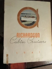 RARE Antique 1941 RICHARDSON Cabin Cruiser Boats Yachts catalog brochure book