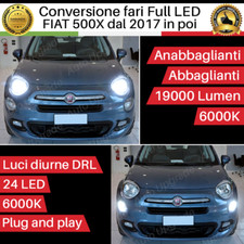 KIT FARI FULL LED H4 + T20 PER FIAT 500X DAL 2017 IN POI CANBUS XENO XENON 6000K