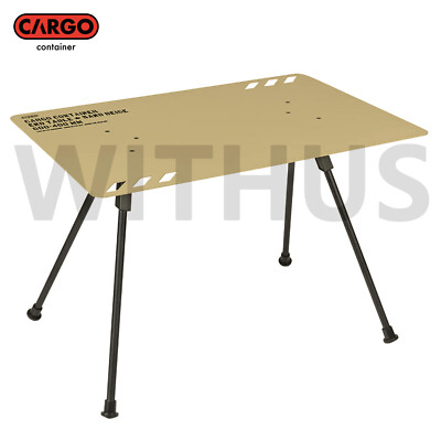 【CARGO CONTAINER】END TABLE ベージュ ほぼ未使用 CARGO CONTAINER End Table Compact Camping Table + Table