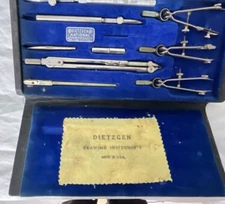 Vintage Dietzgen Drafting tools Engineer Drawing  Architect piece missing