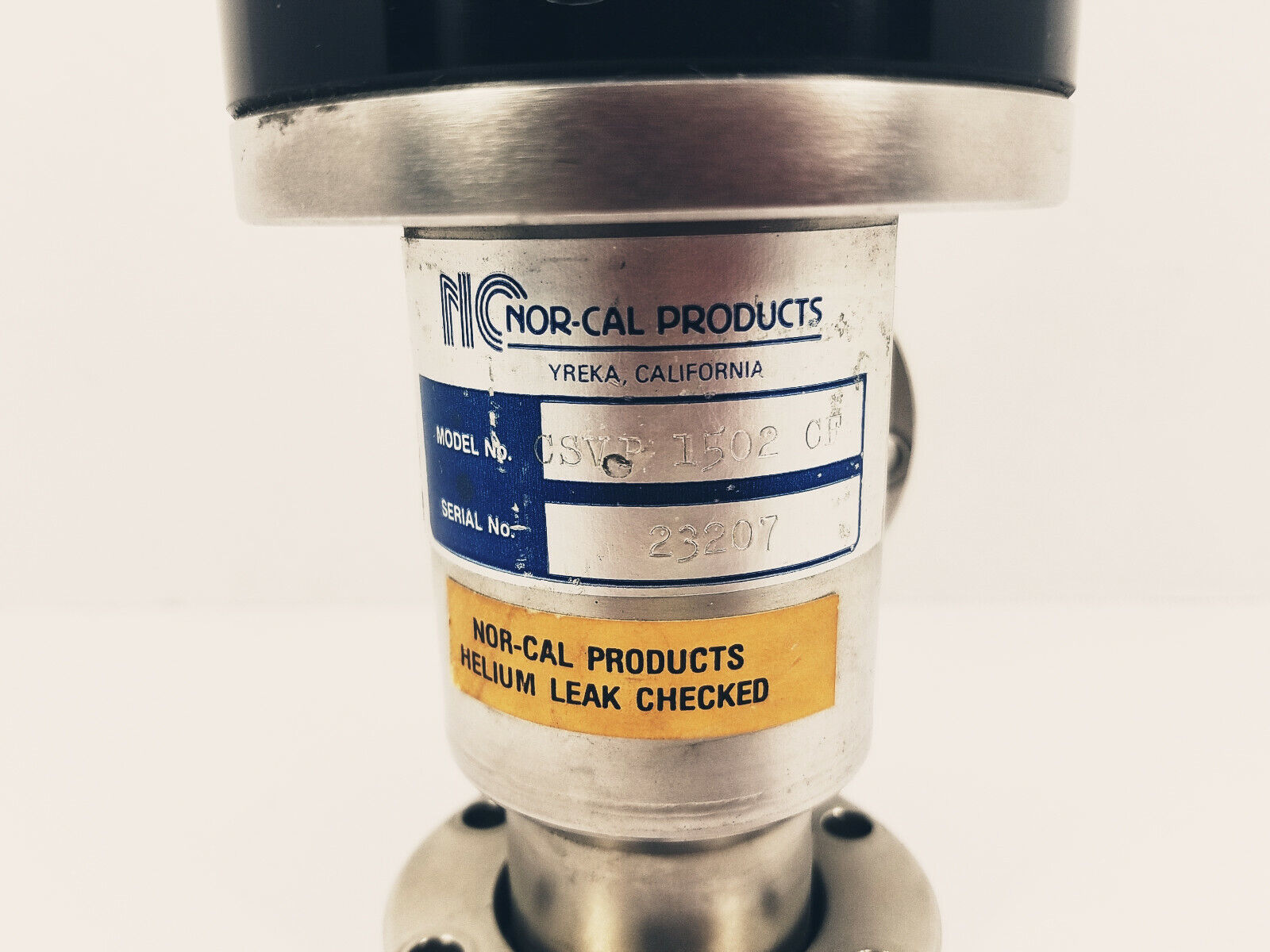 Nor-Cal Products CSVP-1502-CF Pneumatic Copper Seal Angle Valve Used Working