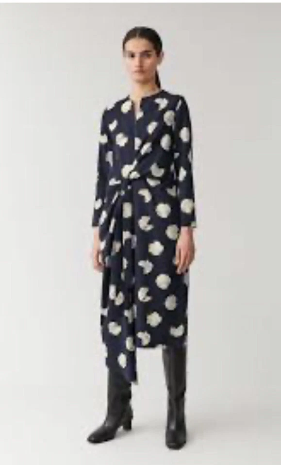 Cos navy shirt dress top