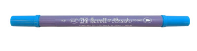 TC5000-31 Zig Scroll & Brush Dual Tip Calligraphy Marker, Cobalt Blue, Pack of 1