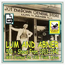 LUM AND ABNER 1933-1942  500+Classic Old Time Radio Shows MP3 On USB Flash Drive