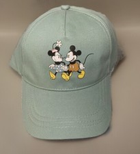 Mickey  Minnie Mouse Adult Baseball Hat Retro Green Adjustable New With Tags