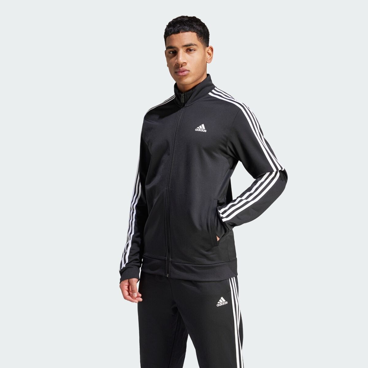 adidas Men's Essentials Warm-Up 3-Stripes Track Top Jacket adidas Men's Essentials Warm-Up 3-Stripes Track Top Jacket