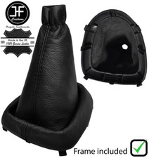 SCHWARZ NAHT LEDER SCHALTSACK+KUNSTSTOFFRAHME F?R RENAULT SCENIC MK1 1996-2003