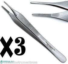 3× Premium Dressing Adson 15cm Tweezer Serrated Tip Tissue New Surgical Forceps