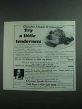 1984 Omaha Steaks Ad - Try a Little Tenderness